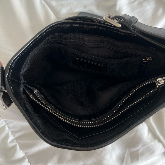 Guy Laroche Y2K Shoulder Bag Black Logo with Silver Hardware - Picture 4 of 4